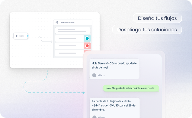 Brain Studio workflows connected to a conversational experience on a phone